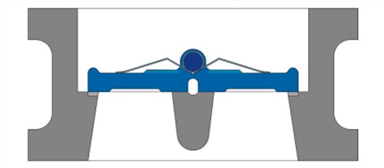 對夾雙瓣式止回閥結構圖(tú)