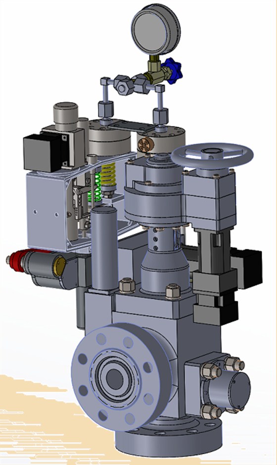 氣井遠(yuǎn)程控壓急斷(duàn)裝(zhuāng)置三維(wéi)圖(tú)示
